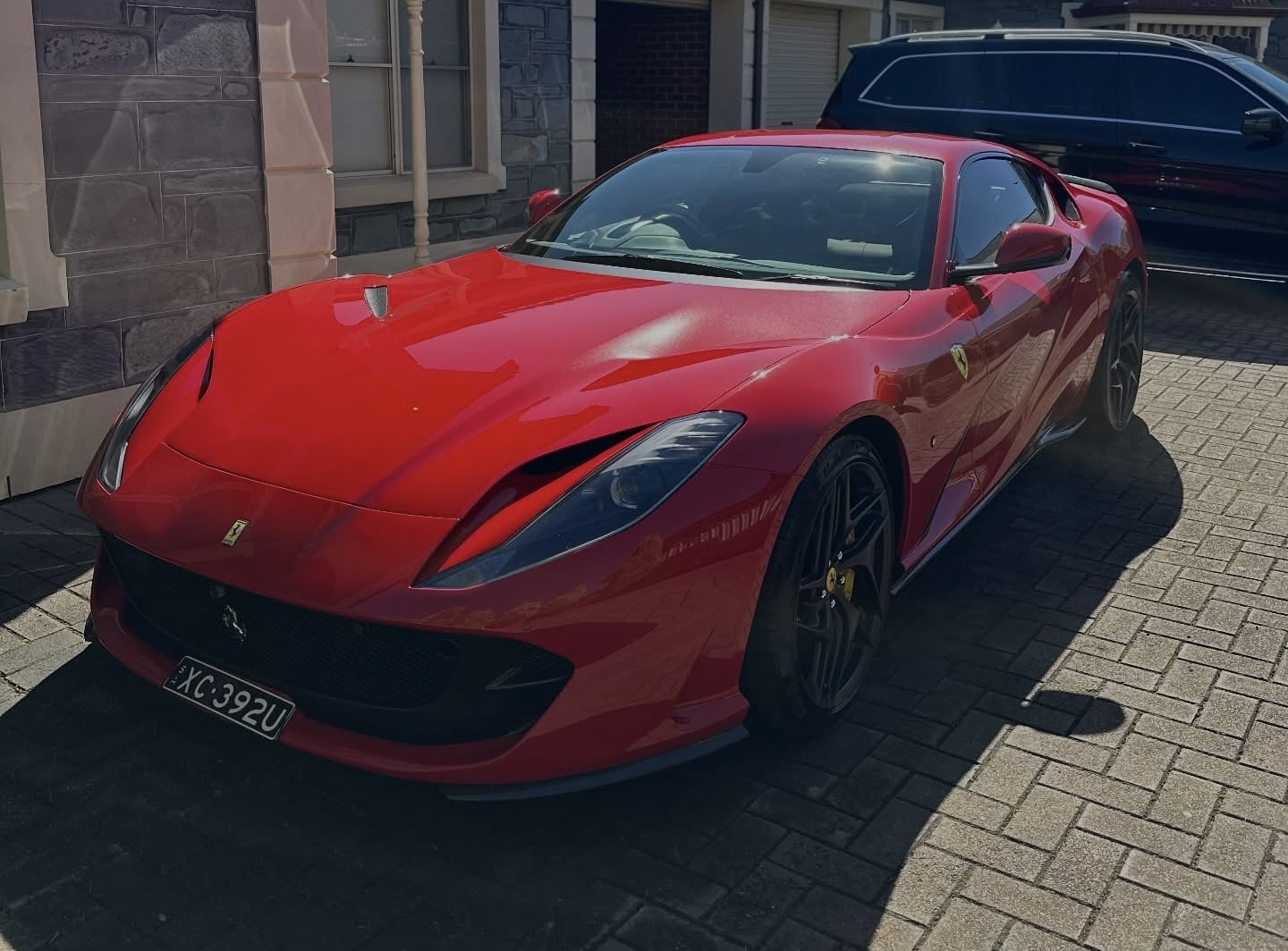 Red Ferrari after detailing